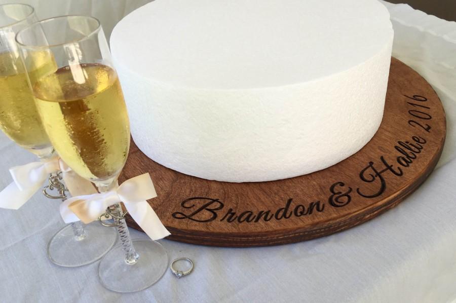 Свадьба - Wedding Cake Stand- Wedding Platter - Keepsake - Cutting Board - Wedding Gift - Wedding Decor - Rustic Wedding - Bride Gift - Personlized