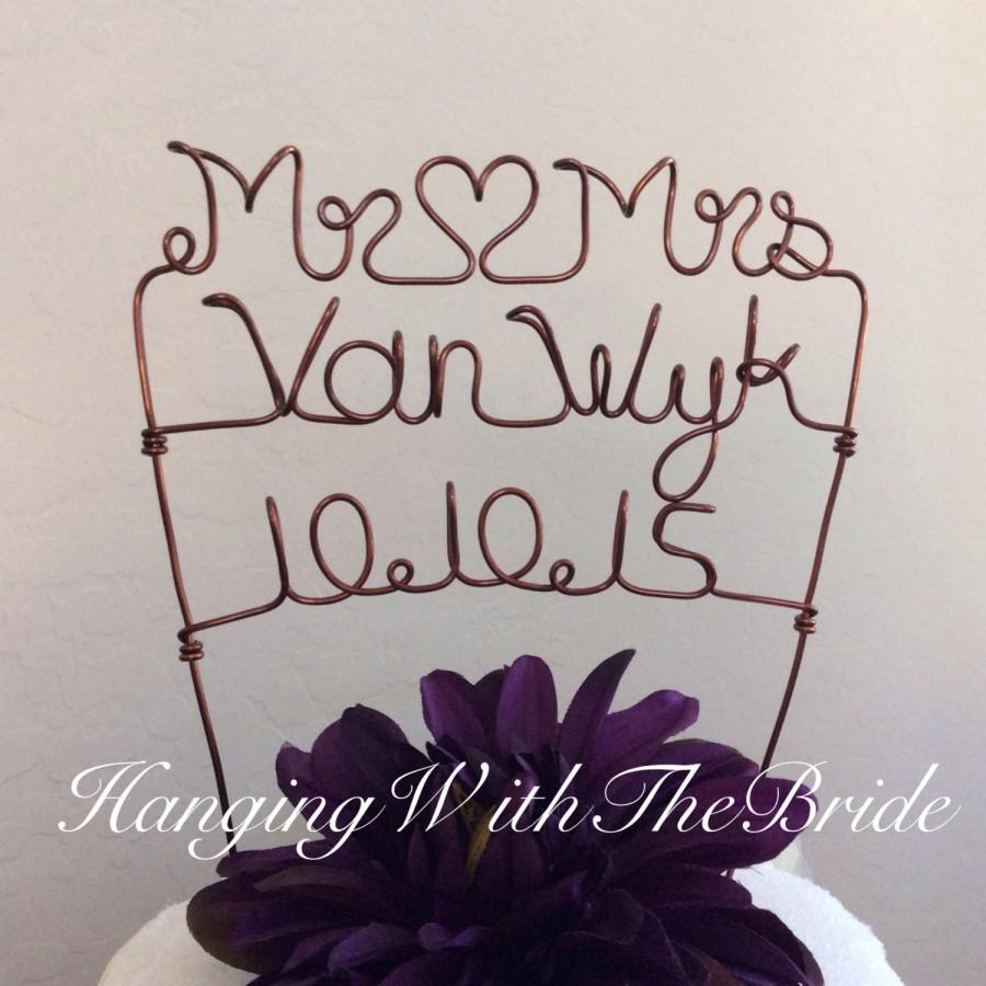 Wedding - Custom Cake Topper - Wedding Cake Topper, Personalized Cake Topper, Unique Wedding Gift