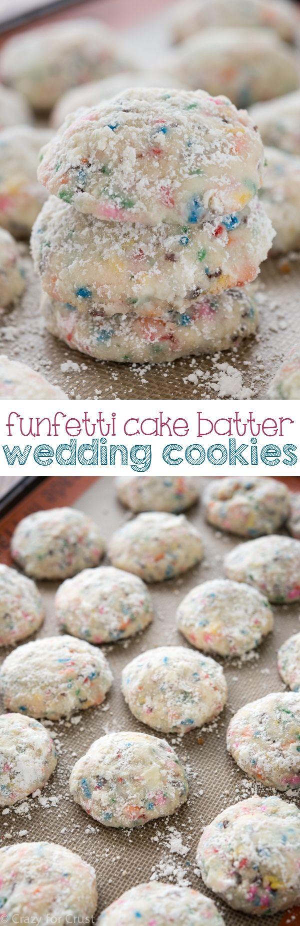 Hochzeit - Funfetti Cake Batter Wedding Cookies