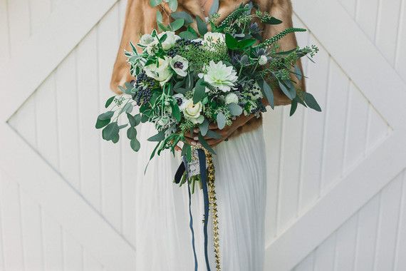 Hochzeit - Green Bridal Bouquet 