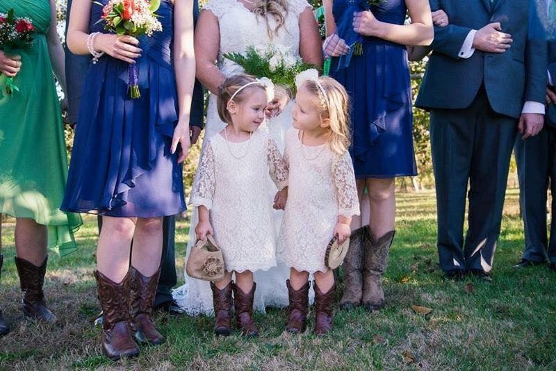 Wedding - The Simply Ivory Lace Flower Girl Dress
