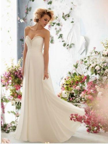 Mariage - New White/ivory Wedding dress Bridal Gown custom size 6-8-10-12-14-16-18