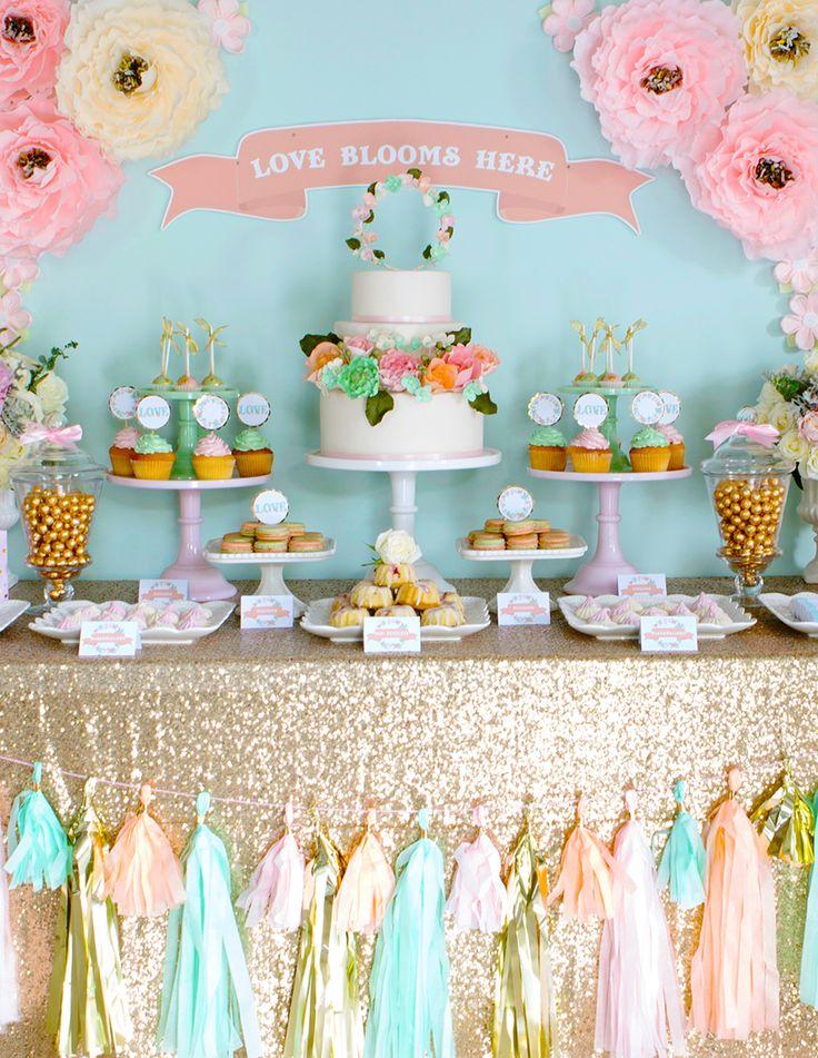 Mariage - "Love Blooms Here" Shoot   How To Create A Wedding Dessert Table
