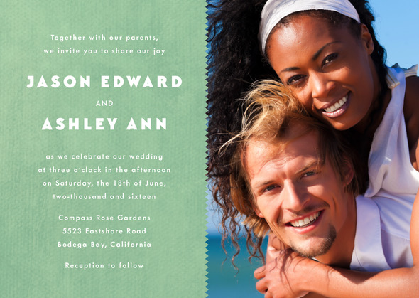 زفاف - Chevron Edge wedding invitations