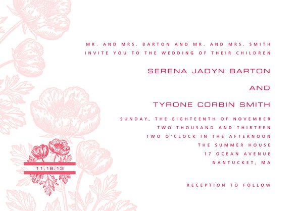 Wedding - Poppy wedding invitations