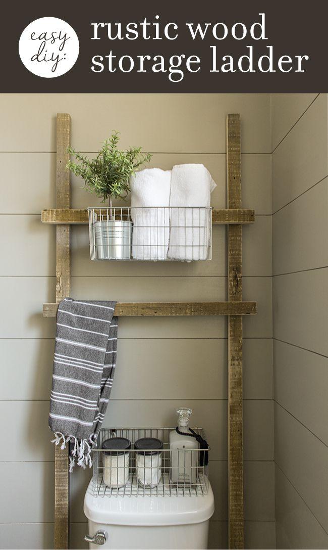 Mariage - 3 Easy (& Practically Free) DIY Rustic Wood Projects For Your Bathroom (Jenna Sue Design Blog)