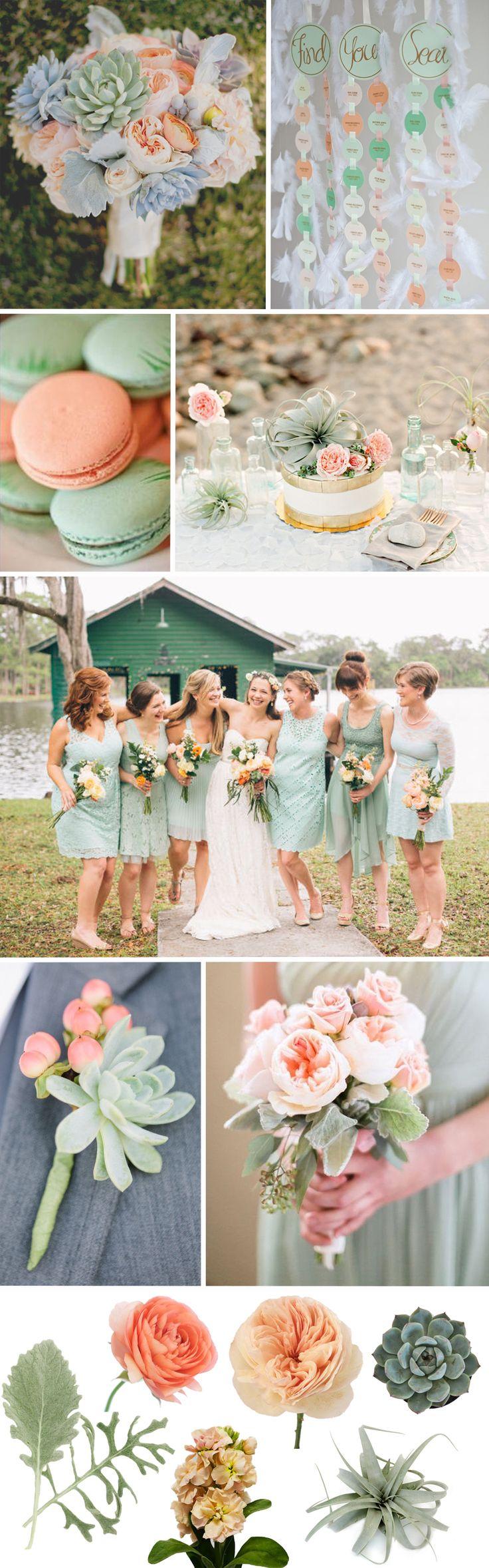 Свадьба - Peach & Sage Green Wedding Inspiration