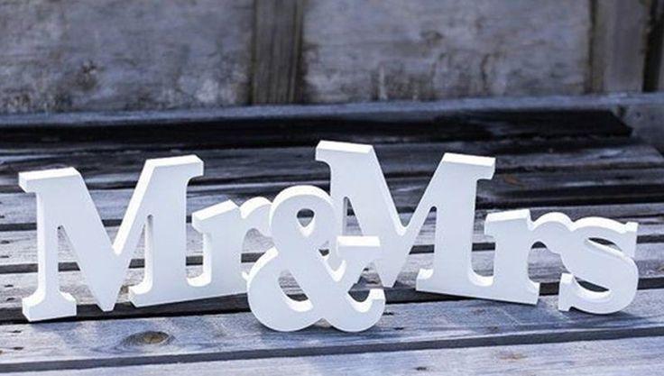 Hochzeit - Mr & Mrs Wedding Sign H8 X W43cm Wedding Decoration