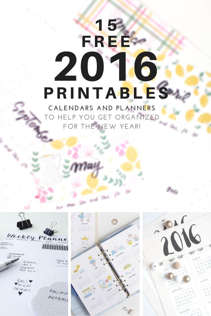 Hochzeit - 15 Free Printables To Get You Organized For 2016 • Geeky Posh