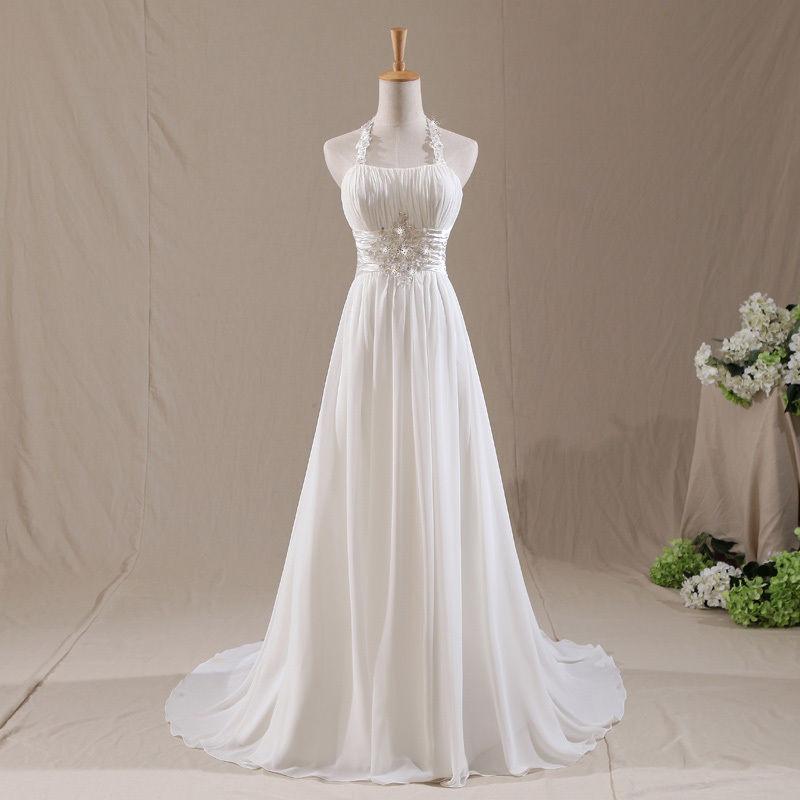 Mariage - New White ivory Lace Bridal Gown beach Wedding Dress Custom Size 6 8 10 12 14 16
