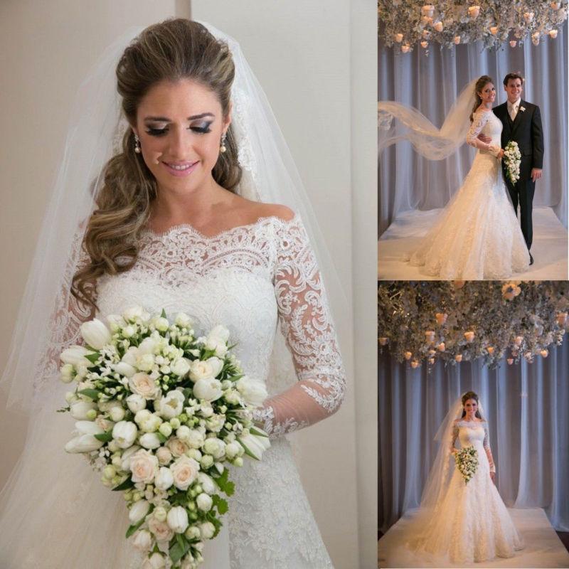 Hochzeit - New White/Ivory Wedding Dress Bridal dress Custom size 6 8 10 12 14 16 18++++++