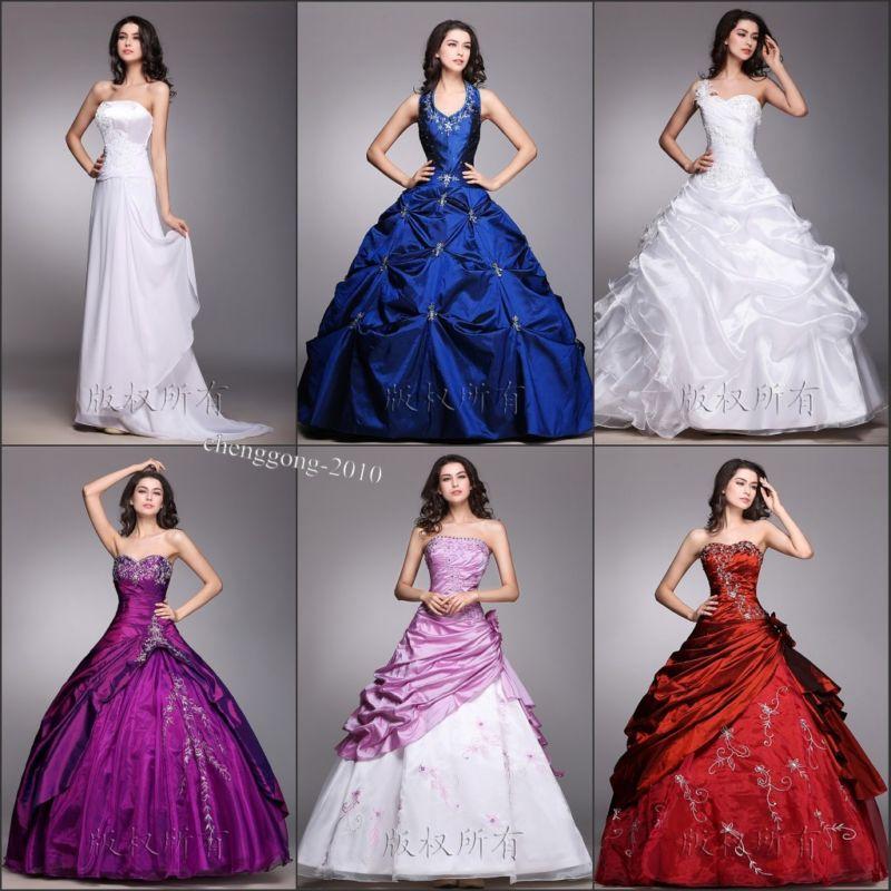 Hochzeit - 2016 New Lace Wedding Dress Bridal Ball Gown Custom Size 6-8-10-12-14-16