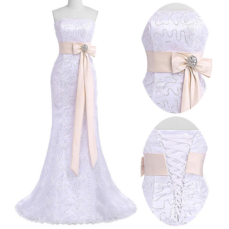 Hochzeit - FINAL CHEAP Sexy Wedding Dress Bridal Ball Gown Custom Size 2-4-6-8-10-12-14-16