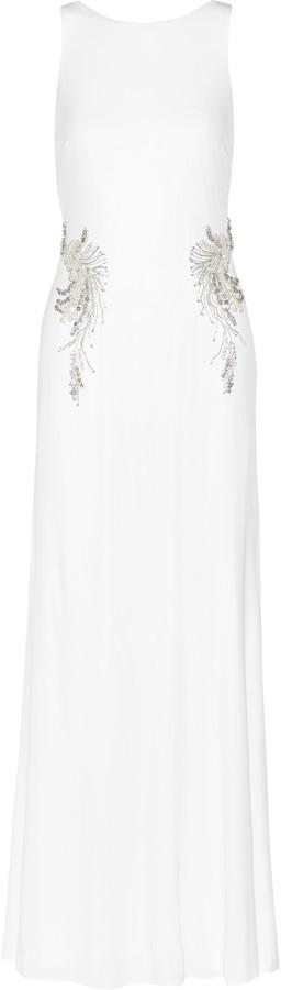 Hochzeit - Mikael Aghal Embellished jersey gown
