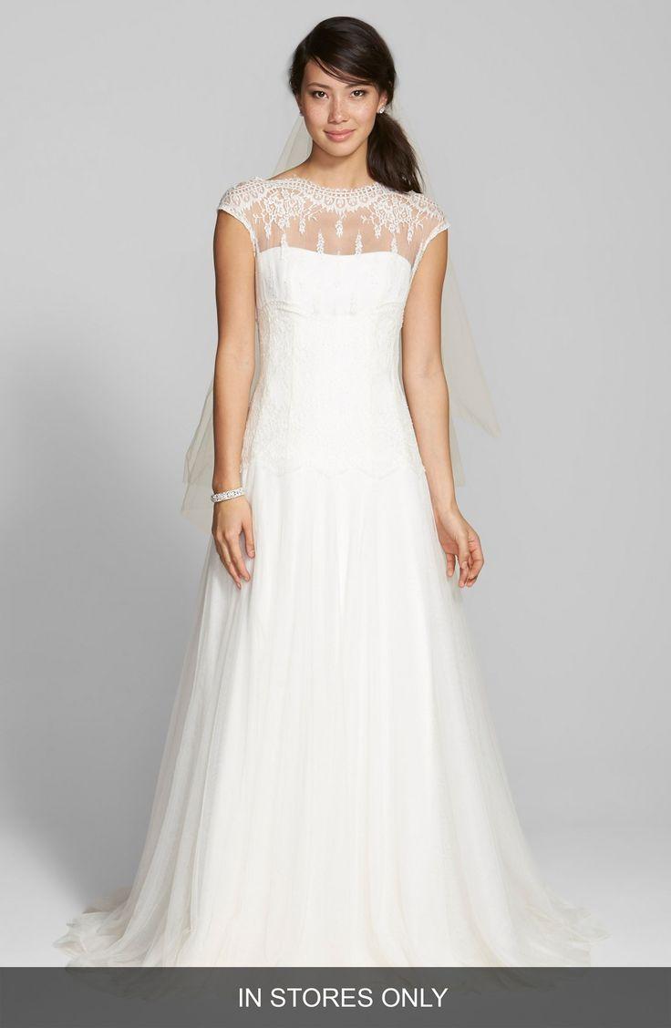 Hochzeit - Jesús Peiró Illusion Yoke Lace & Tulle Dress (In Stores Only) 