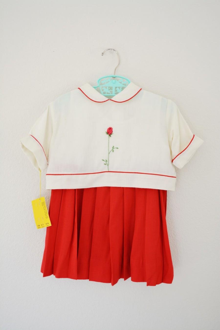 Mariage - Vintage Little Girls Dress Yolande 1950s