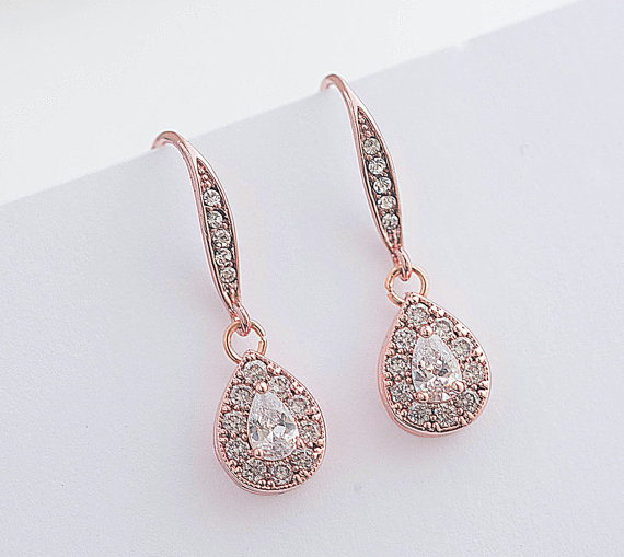 زفاف - Statement Wedding Rhinestone Earrings,925 chain Crystal rhinestone earrings .Bridal jewelry.