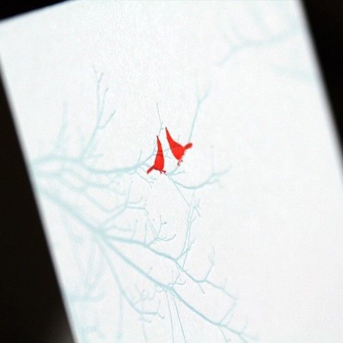 زفاف - Red Bird Ink: Red Bird Letterpress Stationery, Set of 6 Cards & Envelopes