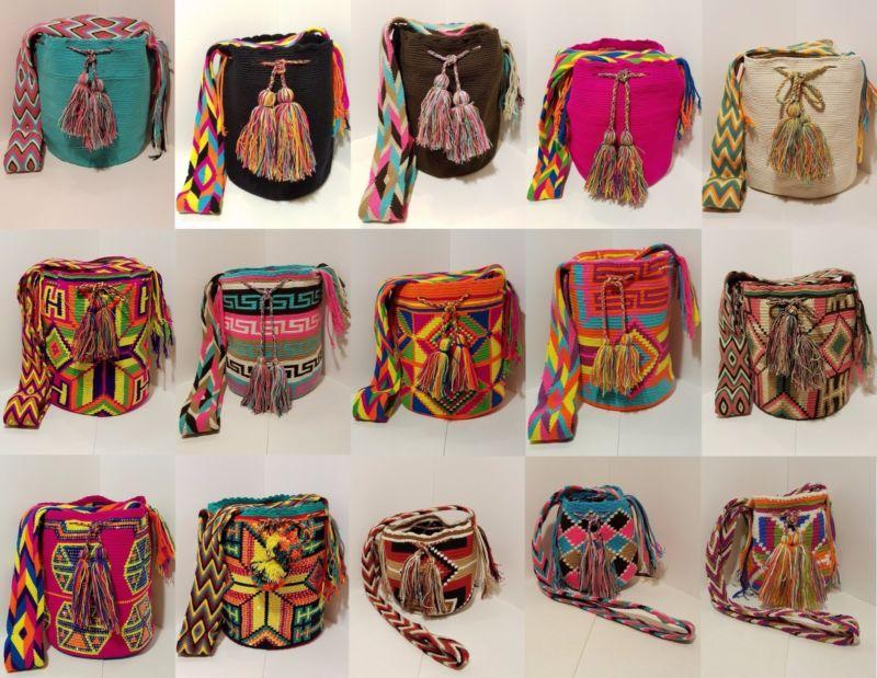 زفاف - 100% Wayuu Shoulder Bag-Mochila Colombiana Wayuu