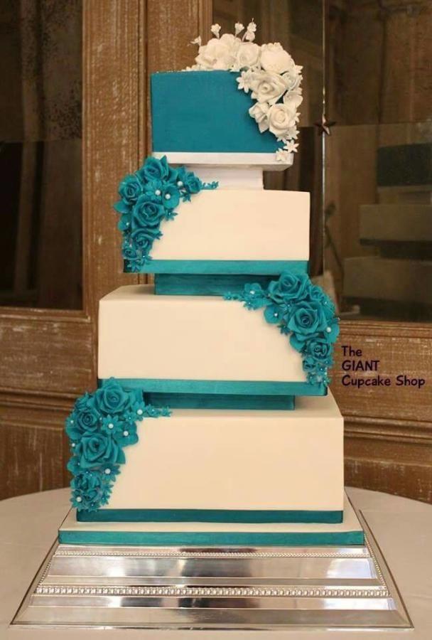 Wedding - Teal Wedding Cake