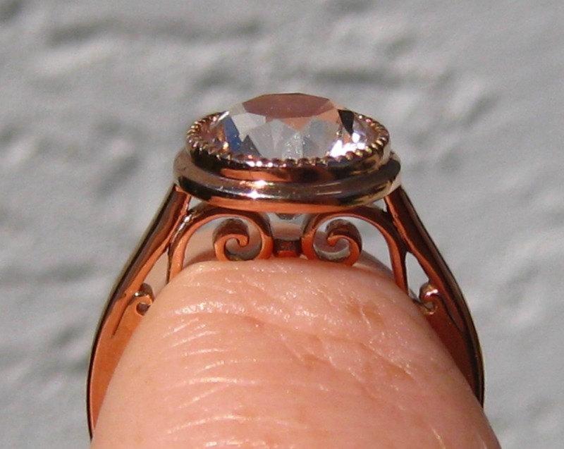 زفاف - Custom Design: Swirly Bezel Ring