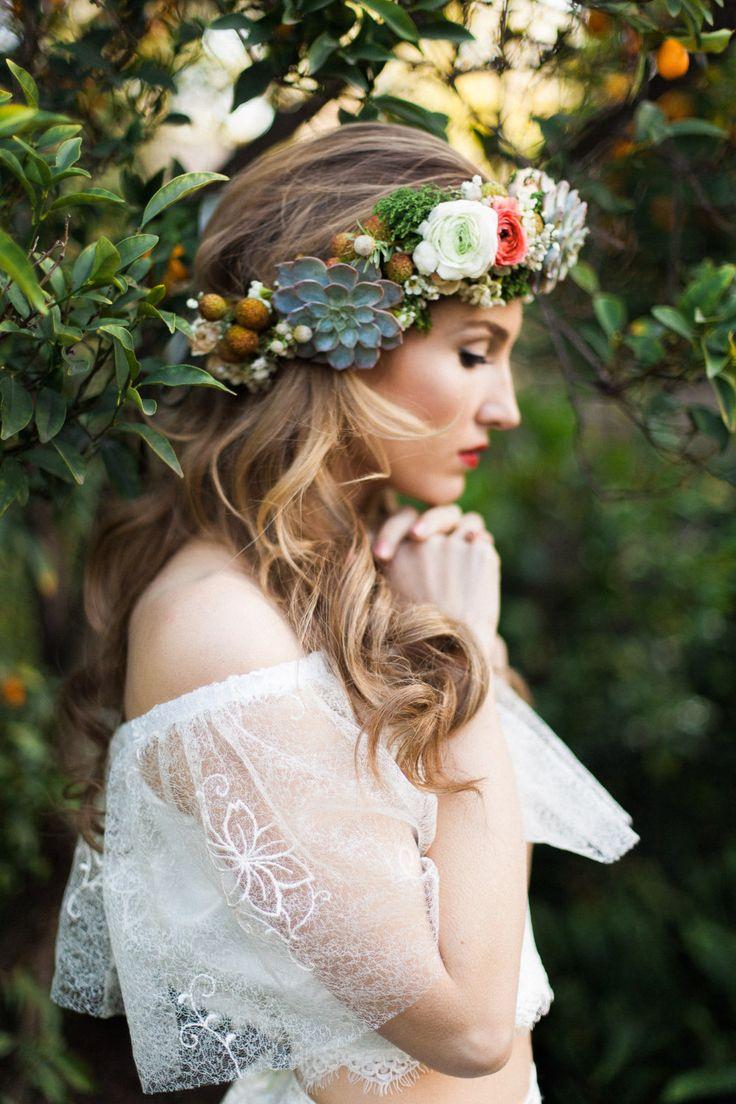 Hochzeit - Bohemian 2-piece – Wedding Lace Bridal Dress  