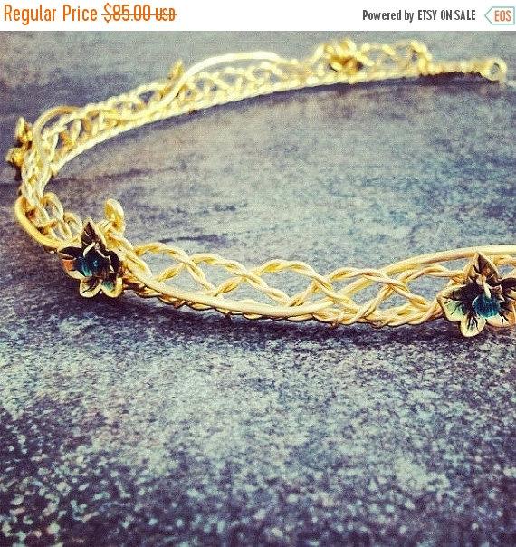 Wedding - ON SALE Eowyn Celtic Weave Lady of Rohan Circlet in Custom Colors