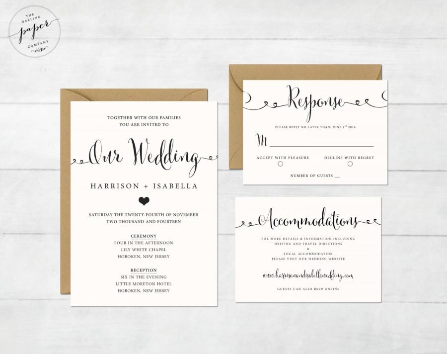 Wedding - Printable Wedding Invitation Set - Wedding Invitation - Invitation - RSVP Card - Details Card - DIY Wedding - Wedding Set Memphis Collection