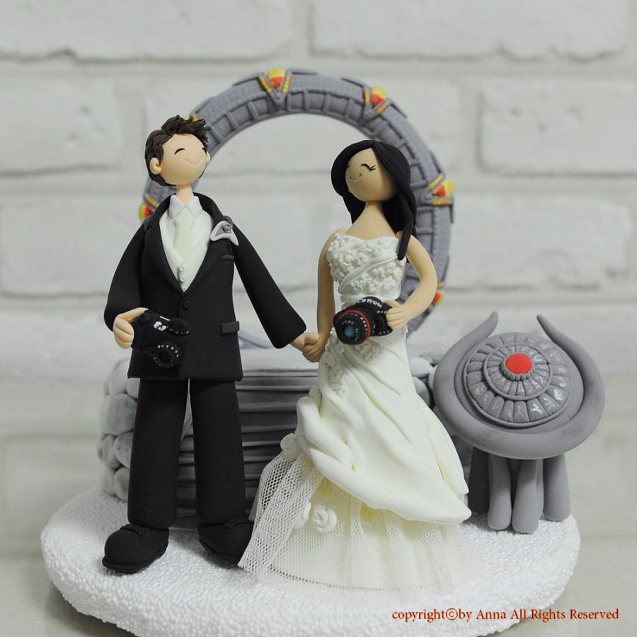 زفاف - Star gate custom wedding cake topper decoration keepsake