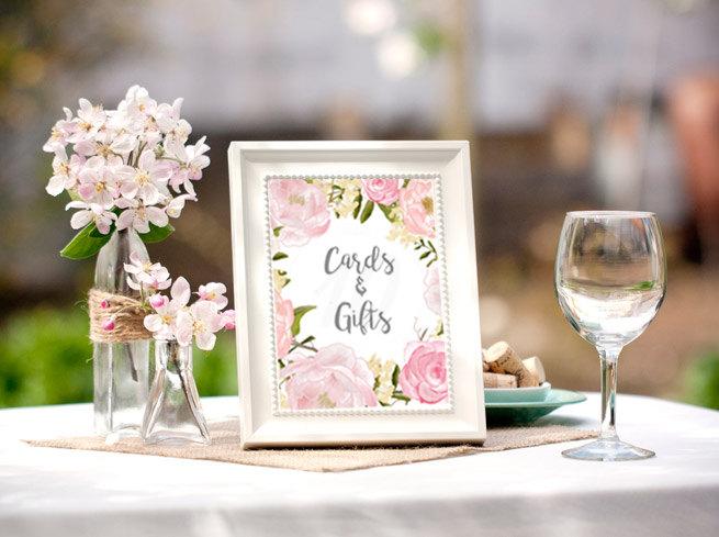 Hochzeit - Bridal shower table signs, bridal shower decorations, bridal shower decorations, Advice for the bride cards, pastel bridal shower, PRINTABLE