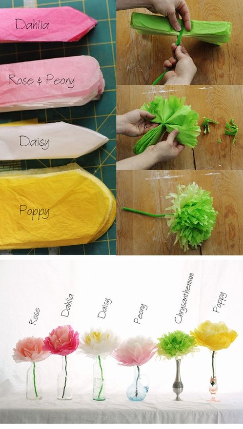Hochzeit - Inspirational Monday – Do It Yourself (diy) Flower Series – Tissue Paper Flowers