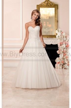 Hochzeit - Stella York A-Line Wedding Dress With Princess Cut Neckline Style 6357