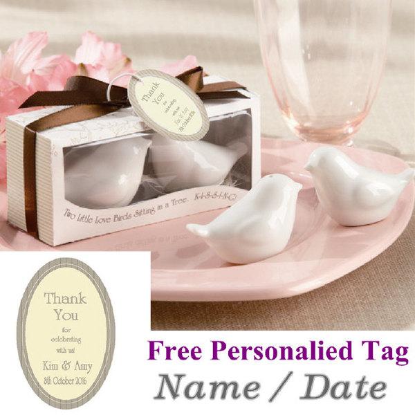 Wedding - 100 box love birds Salt And pepper Shakers Favors TC026 Beter Gifts®
