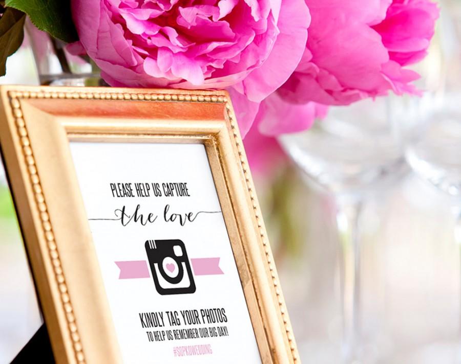 Свадьба - Wedding Hashtag Sign, Oh Snap, Wedding Reception Sign, Wedding Sign, Share the Love Printable, DIY, Instant Download 