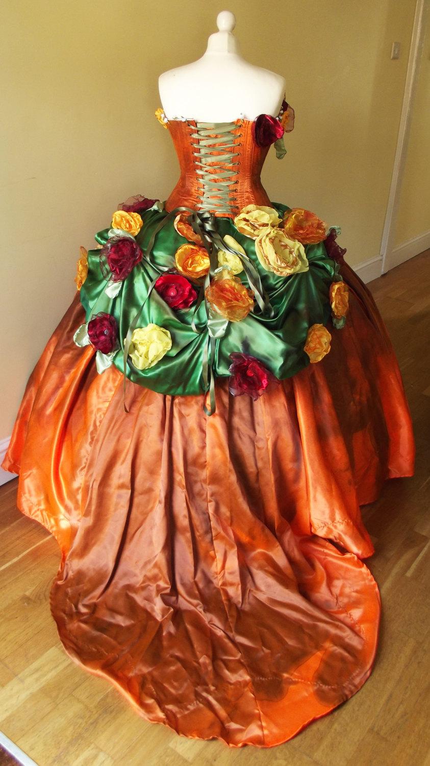 زفاف - Woodland Hippy bohemian corset wedding dress / prom with bustle MADE TO ORDER/ measure Ethereal goddess