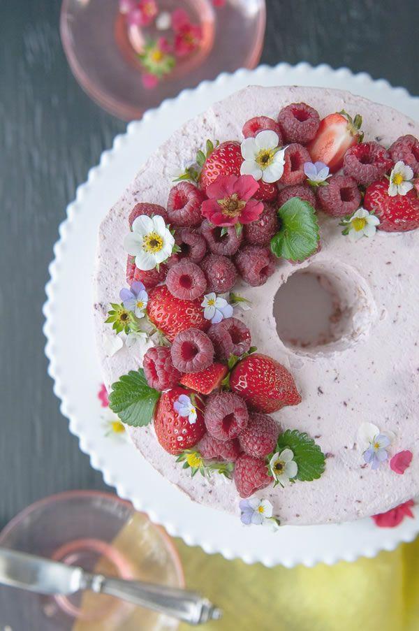 زفاف - Raspberry Lychee Chiffon Cake
