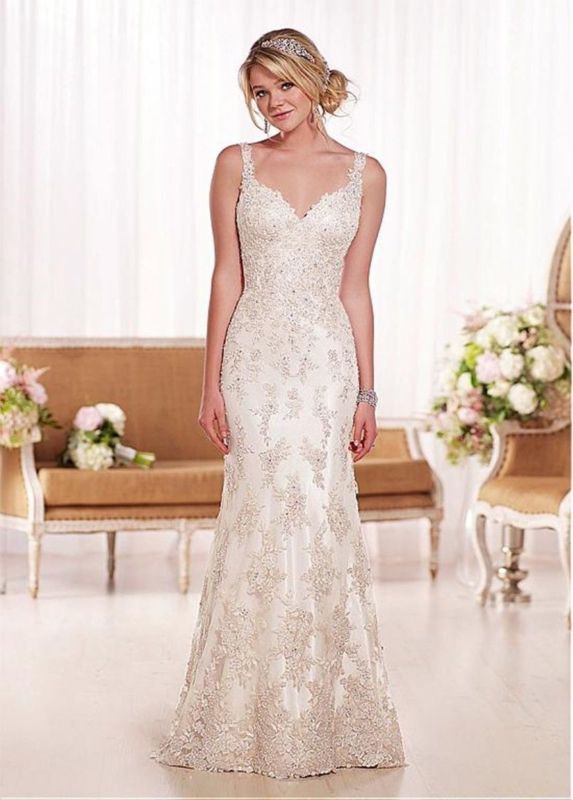 Wedding - New White/Ivory Lace Wedding Dress Bridal Gown Custom Size: 4 6 8 10 12 14 16 18