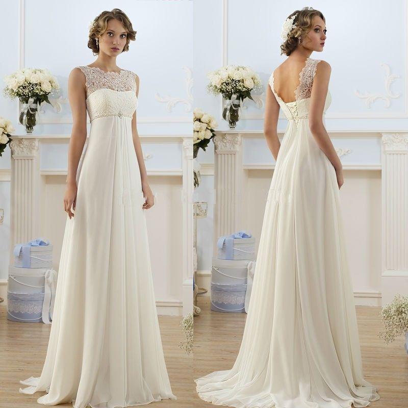 زفاف - New White/Ivory Wedding Dress Bridal Gown Custom Size:6 8 10 12 14 16++
