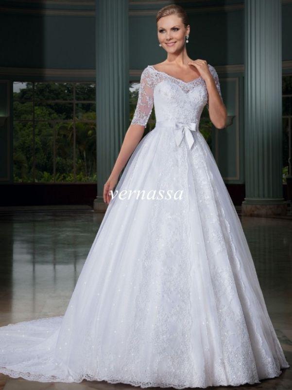 Hochzeit - New white/ivory Wedding dress Bridal Gown custom size 4-6-8-10-12-14-16-18+++