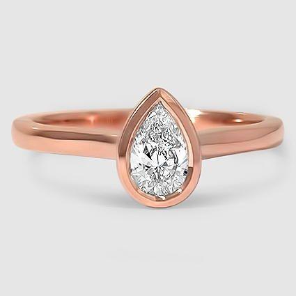 Hochzeit - 14K Rose Gold Luna Ring