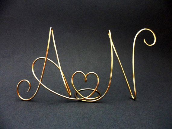 Wedding - Wedding Cake Topper, Silver Cake Topper - Gold Cake Topper -Monogram Mr. And Mrs Two Lovers