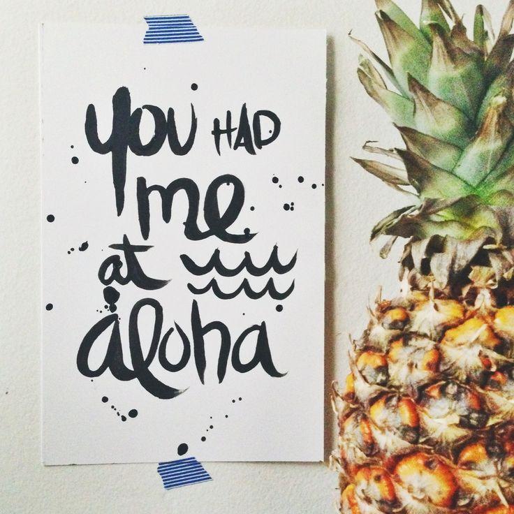 Wedding - You Had Me At Aloha (Original Handlettering)