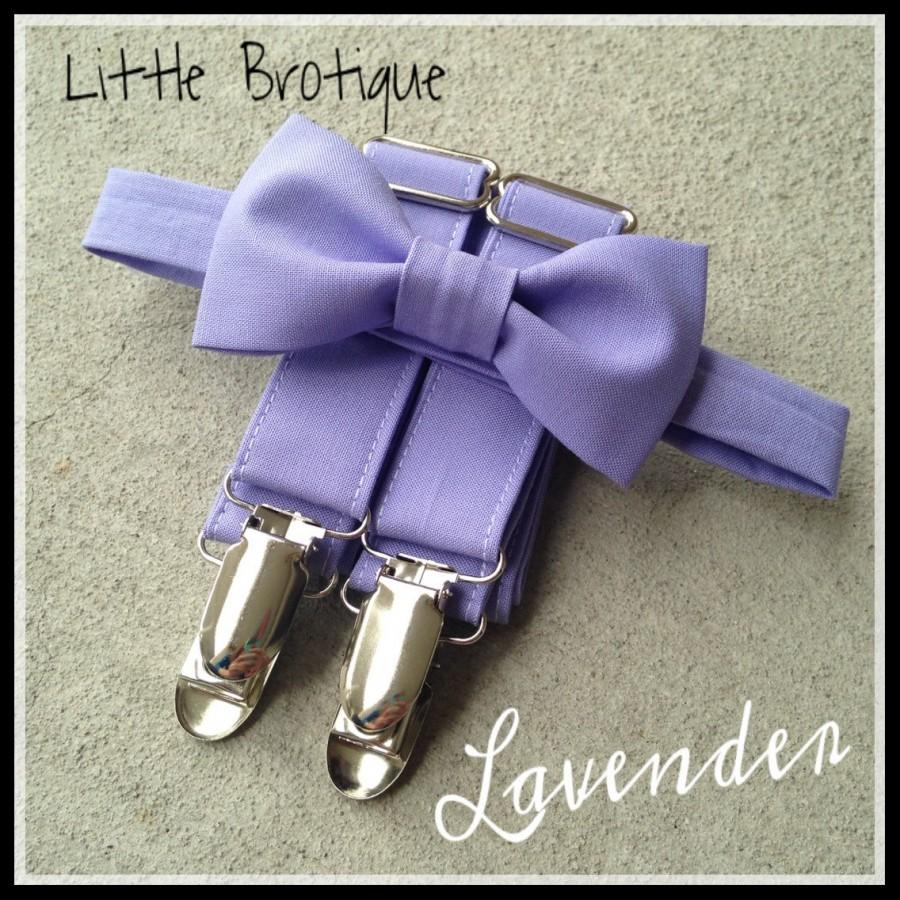 Свадьба - Lavender Bow Tie and Suspender Set for men, boys, toddlers, and babies. Sent 3-5 days after you order