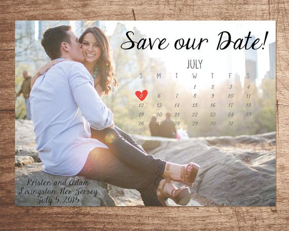 Mariage - Photo Calendar Save Our Date [ DIGITAL FILE ]