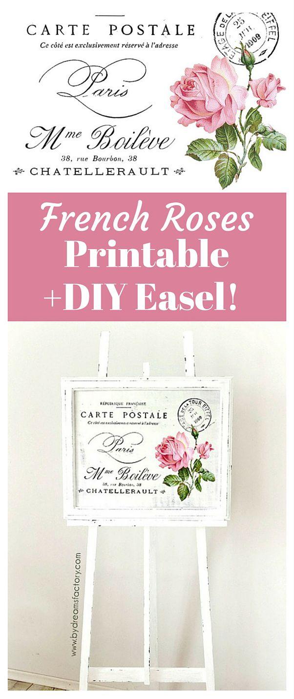 Wedding - Shabby French Roses Furniture Transfer   DIY Easel Project!