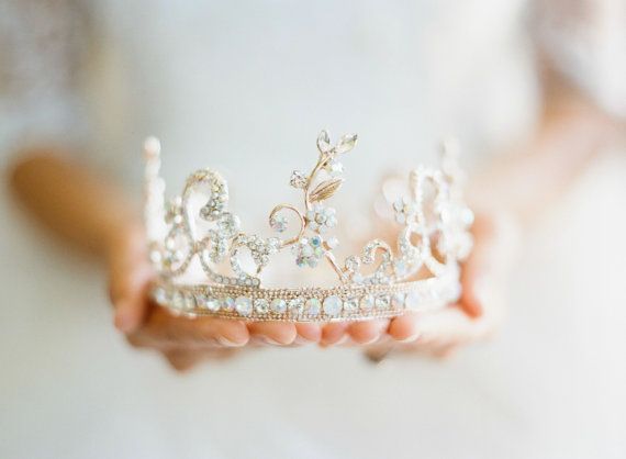 زفاف - Bridal Crown Rose Gold Tiara - AURORA, Swarovski Bridal Tiara, Full Crown, Wedding Tiara, Rose Gold Crown, As Seen On Style Me Pretty