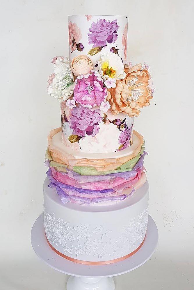 Cake Elegantly Colored Wedding Cake 2550497 Weddbook