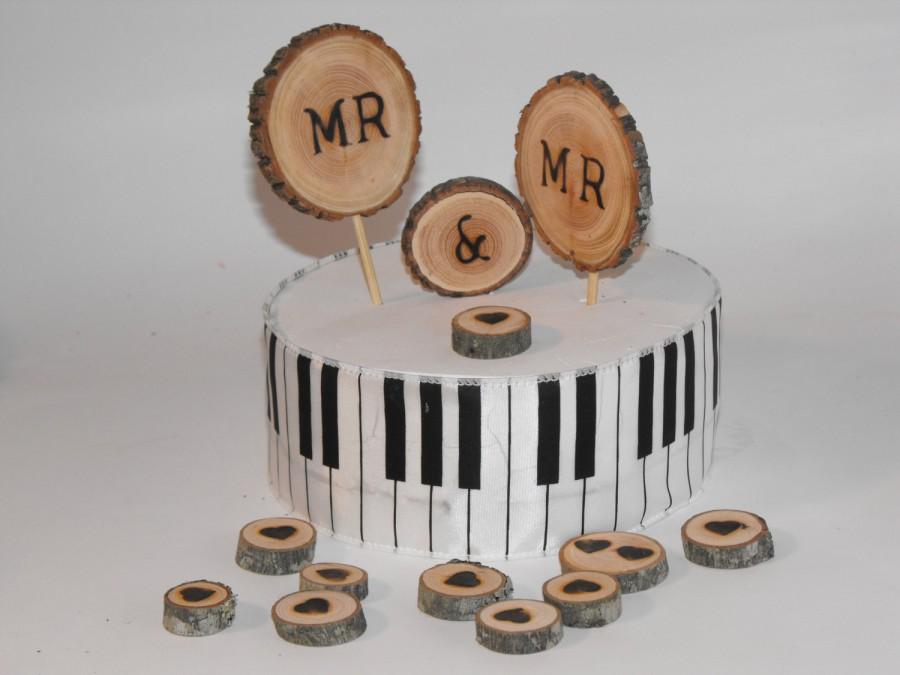 Mariage - Rustic wedding cake topper ~ Wood cake topper ~ Mr and Mr cake topper ~ Wedding cake topper ~ Rustic wedding ~ Wedding topper wood