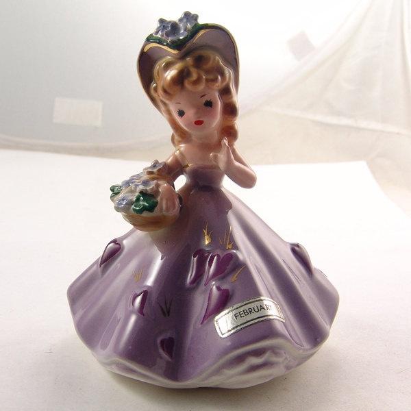 Свадьба - Josef Originals - Vintage Figurine - February Birthstone