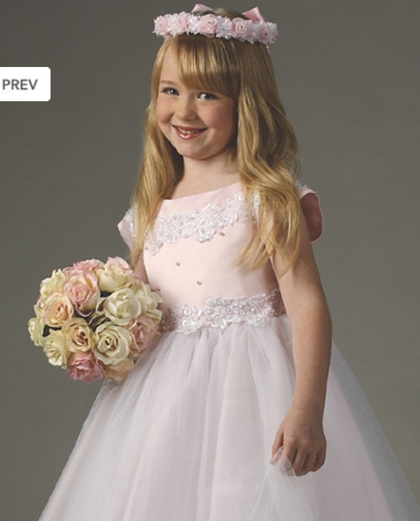 Wedding - Short Sleeve Girls Dress in White, Ivory, Pink, Lilac, Blue Tulle Flower Girl Dress Pearl Lace Dress Junior Bridesmaid Dress Birthday Outfit